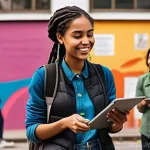 사회복지사 공공복지 정책 분석 - **Prompt 1: The Social Compass in Action**
    "A vibrant, dynamic scene depicting a diverse group o...