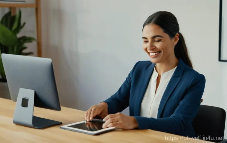 사회복지사 실무자를 위한 교육 과정 - A compassionate and modern female social worker, of Portuguese ethnicity, in her late 30s, with a wa...